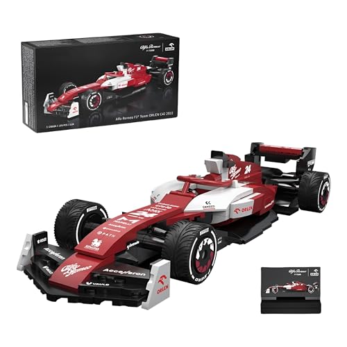 Ebortsin Technik Alfa Romeo F1 Rennwagen Klemmbausteine - 1:24 MOC Rennwagen Modellbausatz, Supersportwagen Bausteine, Geschenk für Erwachsene und Kinder Set, 271 Teile von Ebortsin