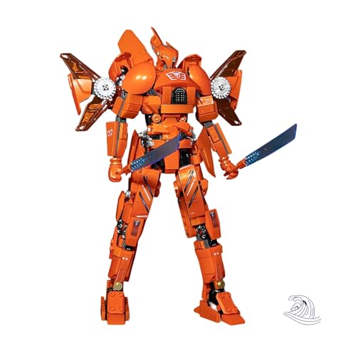 Ebortsin Technik Pacific Rim Saber Athena Bausteine, Mecha Bausteine Bausatz, Mecha Roboter Sammelmodell Spielzeug, Geschenk für Erwachsene Kinder, 601 Teile von Ebortsin