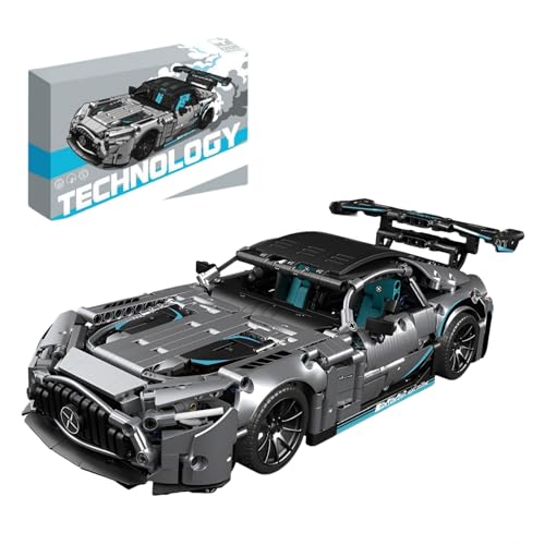 Ebortsin Technik Sportwagen Klemmbausteine Set - 1466 Teile Rennwagen Klemmbausteine Technik Auto Bausatz, Supercar Speed Champion Autospielzeug, Geschenk für Erwachsene und Jungen von Ebortsin