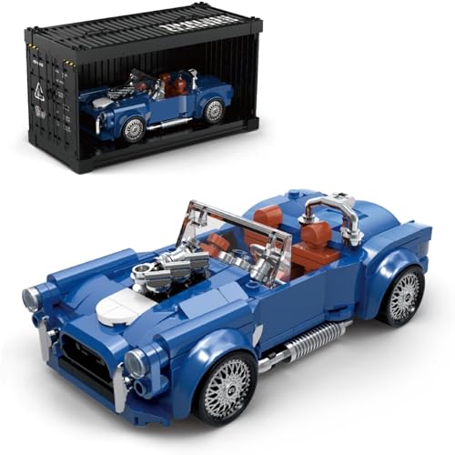 Technik Sportwagen Bausteine für Foud, 317 Teile Cobra Speed Champions Rennwagen Klemmbausteine mit Display Box, Geschenk für Erwachsene Autoliebhaber von Ebortsin