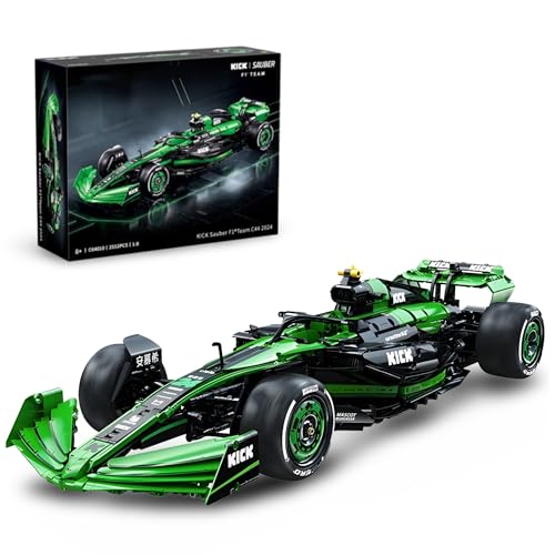 Technik F1 Rennwagen Bausteine für Kick Sauber C44, 2553 Teile 1:8 F1 Sportwagen Klemmbausteine Spielzeug, Rennwagen Geschenk für F1 Fans und Erwachsene, Kompatibel mit L*** von Ebortsin