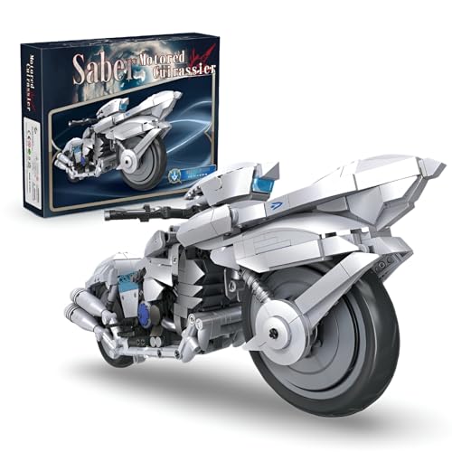 Technik Motorrad Bausteine Bauspielzeug, Saber Motorrad Cuirassier Modell Bausteine Set, Supermotorrad Bausatz Sammler Schaustück, Geschenk für Erwachsene und Jungen, 1306 Teile von Ebortsin