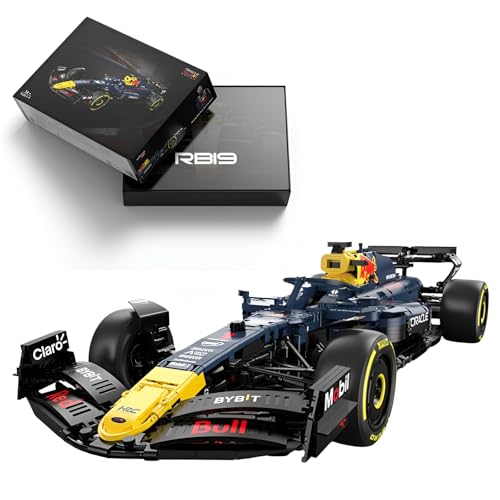 Technik Speed Champions Sportwagen Bausteine, für Red Bull F1 RB19 Rennwagen Set, 2400+ Teile Auto MOC Klemmbausteine, Geschenk für Erwachsene und Kinder, Kompatibel mit Mainstream Marken von Ebortsin