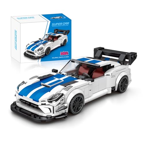 Technik Sportwagen Bausteine für Doodge Viper, 394 Teile Speed Champions Rennwagen Bausteine Spielzeug, Geschenk für Erwachsene und Kinder, Kompatibel mit L*** von Ebortsin