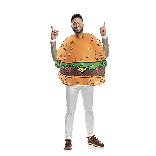 Echden Riesiges Burger-Kostüm für Erwachsene, ideales Hamburger-Kostüm für Karneval, Halloween und Themenwochen, lustiges Lebensmittelkostüm (160-190 cm) von Echden