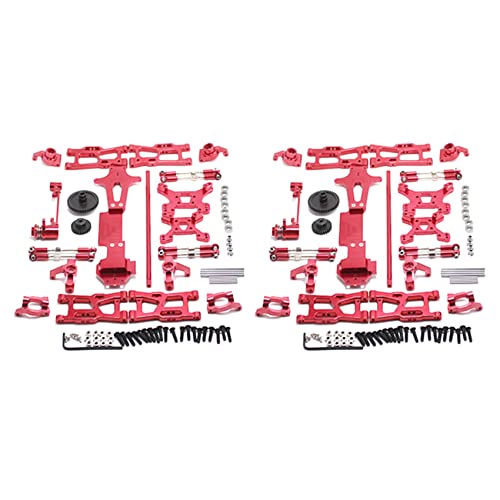 Echwave 2X für 1:14 144001 RC Auto Voll Upgrade Teile Metall C Sitz Lenk Becher Schwinge Zentral Antriebswelle, Rot von Echwave