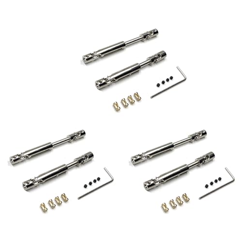 Echwave 3X MN78 CVD-Antriebswelle Aus Metall mit 3 mm Bis 4 mm WellenhüLse für MN78 MN-78 MN 78 1/12 RC Car Upgrade Parts von Echwave