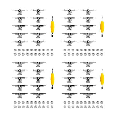 Echwave 40 Stücke 29 mm Fingerboard Trucks Finger Skateboard Deck mit Muttern mit Schraubenschlüssel Schraubendreher für Finger Skateboards von Echwave