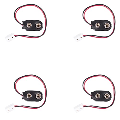 Echwave 4X Puppenhaus Miniatur 9V Batterie Anschluss W/Draht und Einzel Steckdose von Echwave