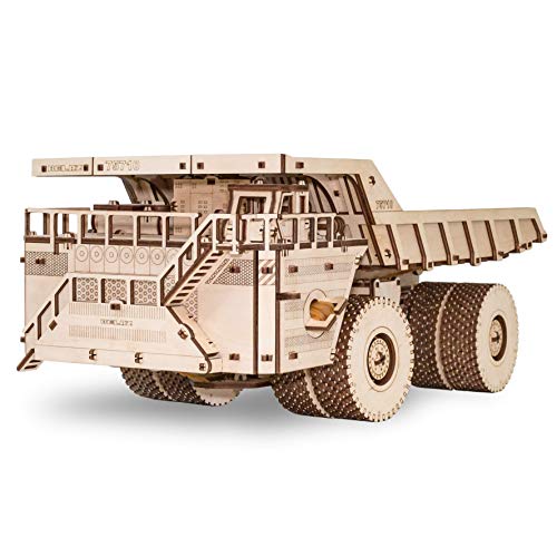 EWA Eco-Wood-Art EWA EcoWoodArt 3D Holzpuzzle für Jugendliche und Erwachsene-Mechanischer LKW BELAZ 75710 Modell-DIY-Bausatz, Selbstmontage, kein Kleber erforderlich von EWA Eco-Wood-Art