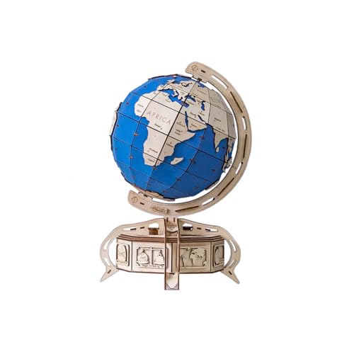 EWA Eco-Wood-Art The Globe DER GLOBUS BLAU, Aus Holz, Medium von EWA Eco-Wood-Art