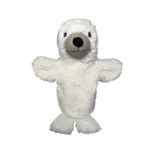 EcoBuddiez Hand Puppet - Harfenrobbe von Deluxebase. Robbe Plüsch Handpuppen für Kinder. Eco-Friendly Tier Spielzeug Puppe für Pretend Play und Kinder Geschenke. von EcoBuddiez