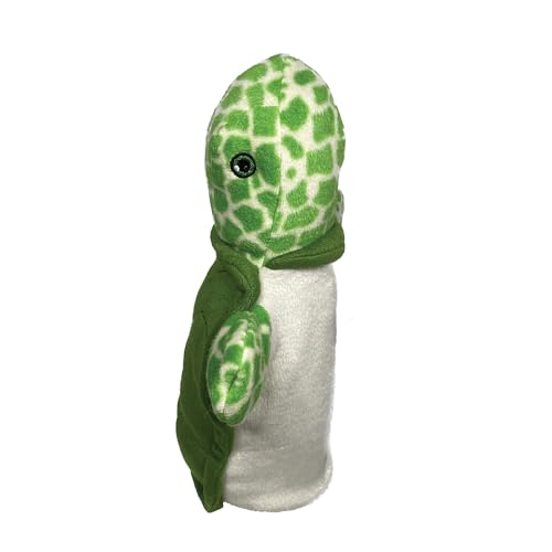 EcoBuddiez Hand Puppet - Meeresschildkröte von Deluxebase. Meeresschildkröte Plüsch Handpuppen für Kinder. Eco-Friendly Tier Spielzeug Puppe für Pretend Play und Kinder Geschenke. von EcoBuddiez