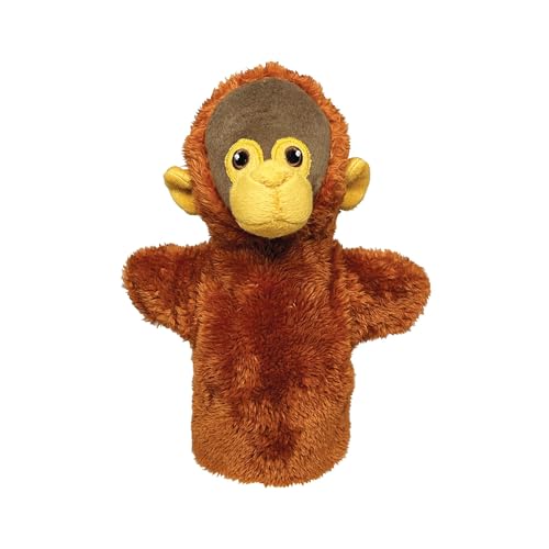 EcoBuddiez Hand Puppet - Orang-Utan von Deluxebase. AFFE Plüsch Handpuppen für Kinder. Eco-Friendly Tier Spielzeug Puppe für Pretend Play und Kinder Geschenke. von EcoBuddiez