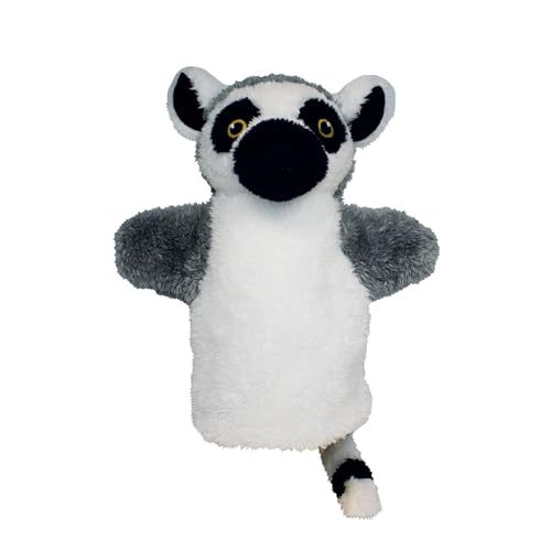 EcoBuddiez Hand Puppet - Ringelschwanz Lemur von Deluxebase. Lemur Plüsch Handpuppen für Kinder. Eco-Friendly Tier Spielzeug Puppe für Pretend Play & Kinder Geschenke. von EcoBuddiez