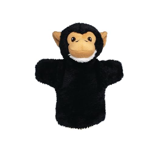 EcoBuddiez Hand Puppet - Schimpanse von Deluxebase. Schimpanse Plüsch Handpuppen für Kinder. Eco-Friendly Tier Spielzeug Puppe für Pretend Play und Kinder Geschenke. von EcoBuddiez