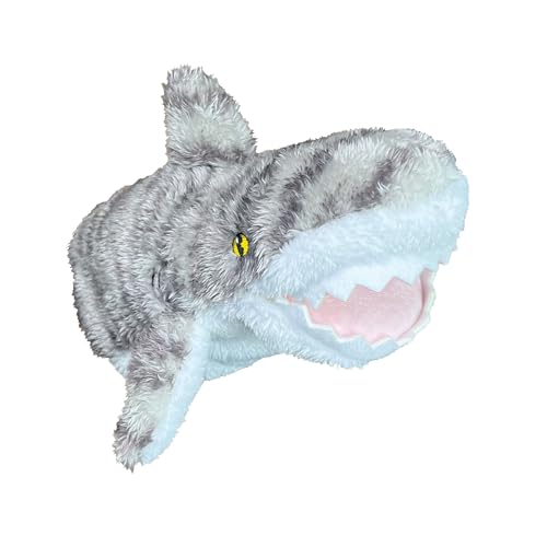 EcoBuddiez Hand Puppet - Tiger Shark von Deluxebase. Hai Plüsch Handpuppen für Kinder. Eco-Friendly Tier Spielzeug Puppe für Pretend Play und Kinder Geschenke. von EcoBuddiez