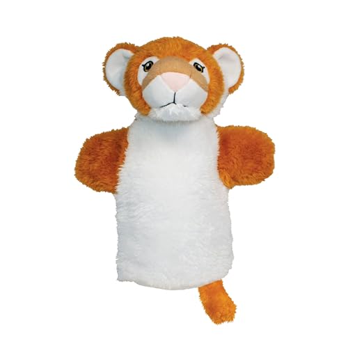 EcoBuddiez Hand Puppet - Tiger von Deluxebase. Tiger Plüsch Handpuppen für Kinder. Eco-Friendly Tier Spielzeug Puppe für Pretend Play und Kinder Geschenke. von EcoBuddiez