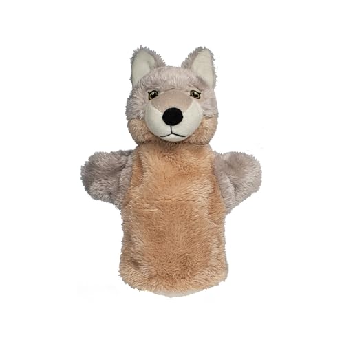 EcoBuddiez Hand Puppet - Wolf von Deluxebase. Wolf Plüsch Handpuppen für Kinder. Umweltfreundliches Tier Spielzeug Puppe für Pretend Play und Kinder Geschenke. von EcoBuddiez