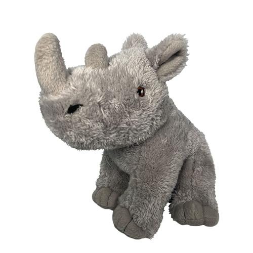 EcoBuddiez - Nashorn von Deluxebase | Mittelgroße 26 cm weiche Plüschtiere aus recycelten Plastikflaschen | Umweltfreundliches Kuschelgeschenk für Kinder und niedliches Stofftier Spielzeug für von EcoBuddiez