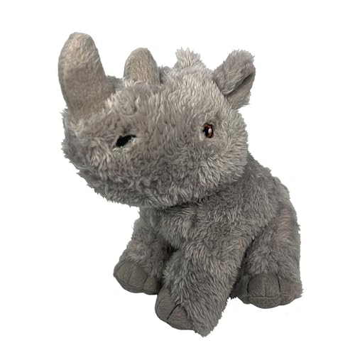 EcoBuddiez - Nashorn von Deluxebase. Kleine Plüschtiere, 17 cm, aus recycelten Plastikflaschen hergestellt. Umweltfreundliches, kuscheliges Geschenk für Kinder. von EcoBuddiez