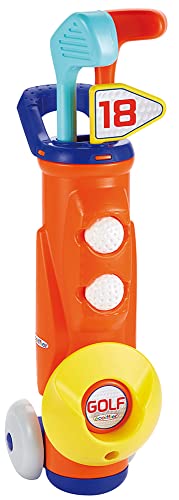 Ecoiffier Sac de Golf 779 – Golftasche – 2 Schläger + 2 Bälle – Outdoor-Spiel für Kinder – ab 3 Jahren, Orange von Ecoiffier