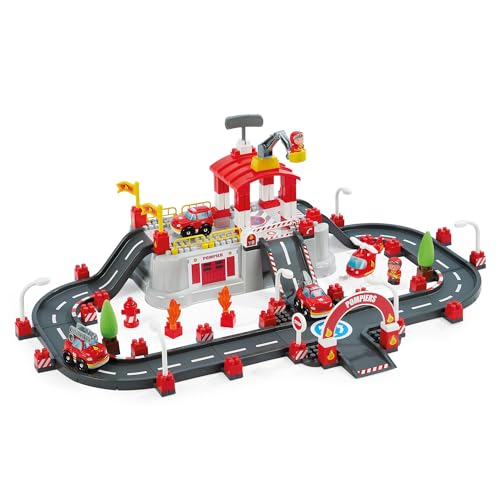 Ecoiffier Spielzeug - 1349 - Feuerwehr-Circuit im Eimer - Abrick - Konstruktionsspielzeug für Kinder - Ab 12 Monaten - Herkunft Frankreich garantiert Ecoiffier Spielzeug - 1349 - Feuerwehr-Circuit im Eimer - Abrick - Konstruktionsspielzeug für Kinder - Ab 12 Monaten - Herkunft Frankreich garantiert von Ecoiffier