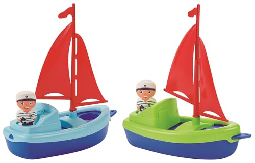 Ecoiffier Spielzeugboot mit Matrosenfigur, ab 18 Monaten von Ecoiffier