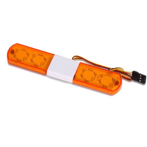 Ecverbyh Blitzalarmlampe LED Polizeiauto Helles Licht für 1/10 RC D12, Traxs Axial Auto-Upgrade-Teile, 115 Mm, Gelb von Ecverbyh