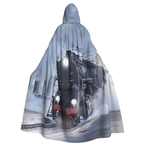 EdWal Dampfzug Abfahrt Sonnenuntergang Druck Unisex Erwachsene Kapuzenumhang Umhang Uniform Kapuzenmantel für Halloween Cosplay Kostüme EdWal Dampfzug Abfahrt Sonnenuntergang Druck Unisex Erwachsene Kapuzenumhang Umhang Uniform Kapuzenmantel für Halloween Cosplay Kostüme von EdWal