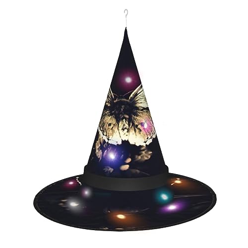 EdWal Halloween-Cosplay-Hexenhüte, zum Aufhängen, Zauberer-Hexenhut, für Weihnachtsfeier, Gastgeschenk, Schmetterlingsflügel von EdWal