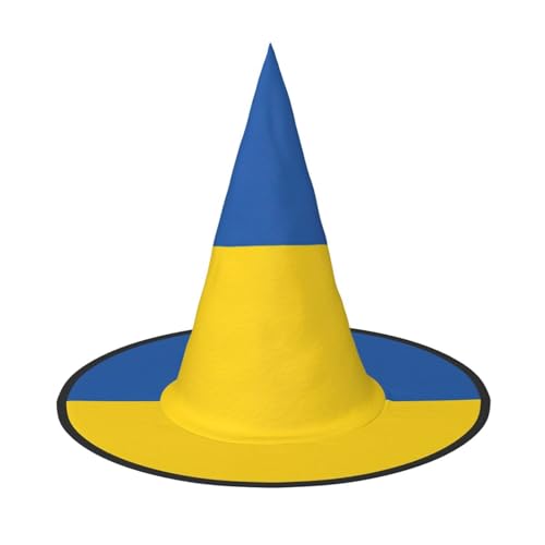 EdWal Halloween-Hexenhut, Motiv: Flagge der Ukraine, hängende Urlaubshüte, trendige Hexenhüte, für Cosplay-Party, 1 Stück von EdWal