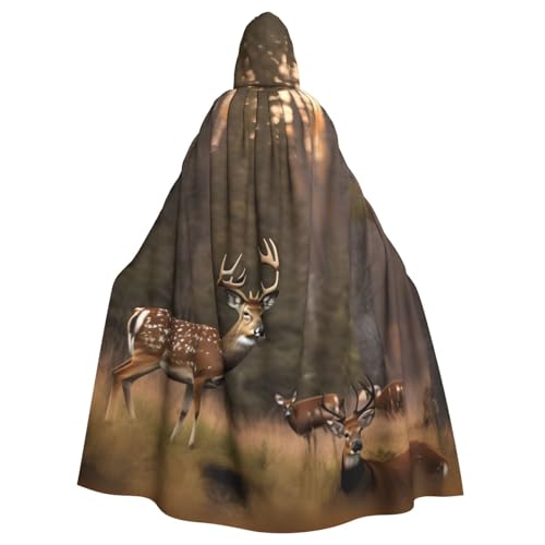 EdWal Hirschjagd-Druck, Unisex, Erwachsene, Kapuzenumhang, Uniform, Kapuzenmantel, für Halloween, Cosplay-Kostüme EdWal Hirschjagd-Druck, Unisex, Erwachsene, Kapuzenumhang, Uniform, Kapuzenmantel, für Halloween, Cosplay-Kostüme von EdWal