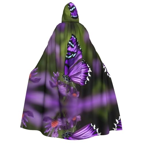 EdWal Kapuzenmantel mit niedlichem Schmetterlings-Aufdruck, Unisex, für Erwachsene, Karnevals-Umhang für Halloween, Cosplay-Kostüme von EdWal