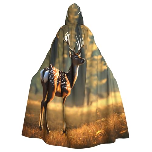 EdWal Kapuzenumhang mit Hirsch-Druck, Unisex, Erwachsene, Uniform, Kapuzenmantel, für Halloween, Cosplay-Kostüme EdWal Kapuzenumhang mit Hirsch-Druck, Unisex, Erwachsene, Uniform, Kapuzenmantel, für Halloween, Cosplay-Kostüme von EdWal