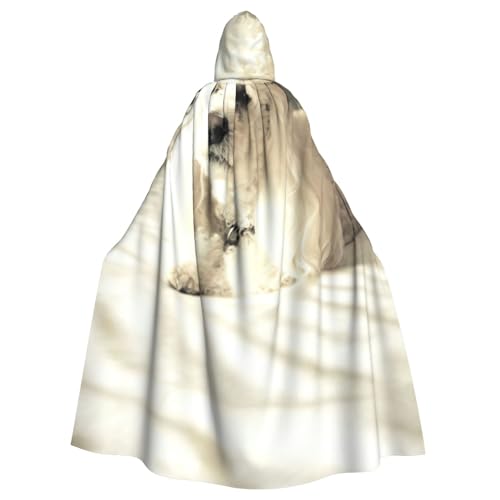 EdWal Kapuzenumhang mit französischem Pudeldruck, Unisex, Erwachsene, Uniform, Kapuzenmantel, für Halloween, Cosplay-Kostüme EdWal Kapuzenumhang mit französischem Pudeldruck, Unisex, Erwachsene, Uniform, Kapuzenmantel, für Halloween, Cosplay-Kostüme von EdWal