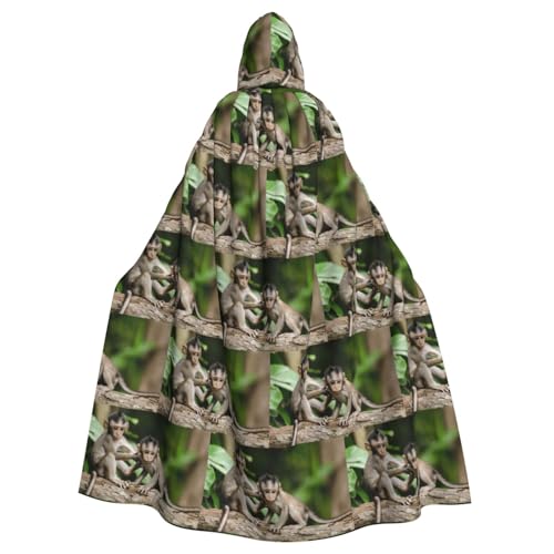 EdWal Niedlicher kleiner Affen-Druck, Unisex, Erwachsene, Kapuzenumhang, Uniform, Kapuzenmantel, für Halloween, Cosplay-Kostüme EdWal Niedlicher kleiner Affen-Druck, Unisex, Erwachsene, Kapuzenumhang, Uniform, Kapuzenmantel, für Halloween, Cosplay-Kostüme von EdWal
