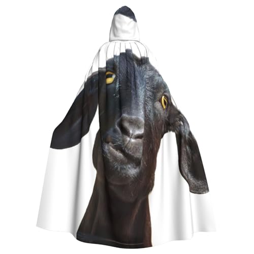 EdWal Süßer schwarzer Ziegen-Umhang mit Kapuze, Umhang, Hexenkostüm, Vampirumhang, Zauberer-Robe, Cosplay-Kostüm EdWal Süßer schwarzer Ziegen-Umhang mit Kapuze, Umhang, Hexenkostüm, Vampirumhang, Zauberer-Robe, Cosplay-Kostüm von EdWal