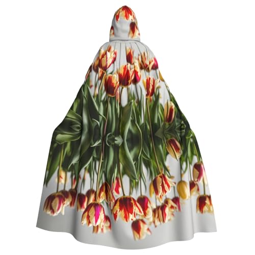 EdWal Umhang mit buntem Tulpenmuster, Unisex, Erwachsene, Kapuzenmantel, Uniform, Kapuzenmantel, für Halloween, Cosplay-Kostüme EdWal Umhang mit buntem Tulpenmuster, Unisex, Erwachsene, Kapuzenmantel, Uniform, Kapuzenmantel, für Halloween, Cosplay-Kostüme von EdWal