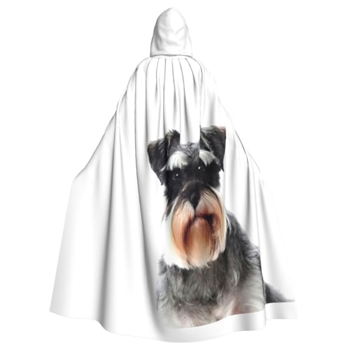 EdWal Well-Behaved Schnauzer Print Kapuzenumhang Halloween Mantel Umhang für Party Cosplay Kostüme Zauberer Kapuzenmantel von EdWal