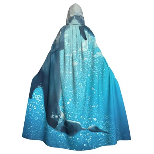 EdWal Winter Der Delfin-Druck, Unisex, Erwachsene, Kapuzenumhang, Uniform, Kapuzenmantel, für Halloween, Cosplay-Kostüme EdWal Winter Der Delfin-Druck, Unisex, Erwachsene, Kapuzenumhang, Uniform, Kapuzenmantel, für Halloween, Cosplay-Kostüme von EdWal