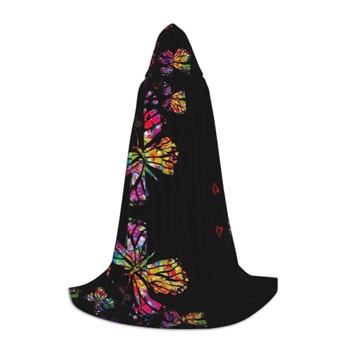 Hübscher Zauberer-Umhang mit Schmetterlings-Druck, mit Kapuze, Halloween, Mittelalter, Renaissance, Cosplay, Weihnachten, Party Outfits Hübscher Zauberer-Umhang mit Schmetterlings-Druck, mit Kapuze, Halloween, Mittelalter, Renaissance, Cosplay, Weihnachten, Party Outfits von EdWal