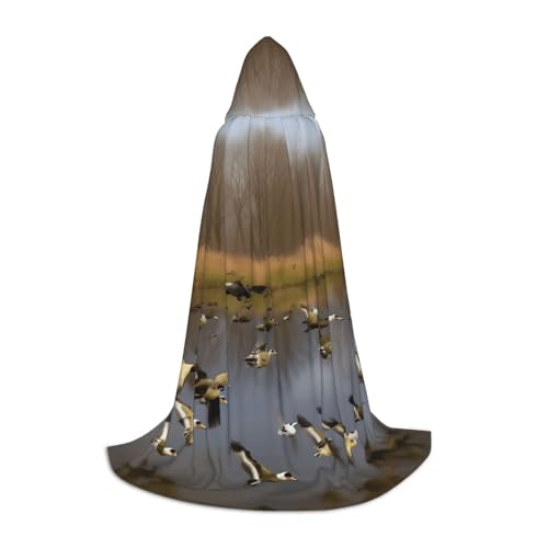 Jagd-Fliegende Wilde Enten Druck Kapuze Zauberer Robe Halloween Umhang Mittelalter Renaissance Cosplay Weihnachten Party Outfits Jagd-Fliegende Wilde Enten Druck Kapuze Zauberer Robe Halloween Umhang Mittelalter Renaissance Cosplay Weihnachten Party Outfits von EdWal