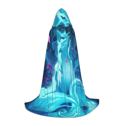 Magischer blauer Fuchs-Aufdruck, mit Kapuze, Zauberer-Robe, Halloween, Umhang, Mittelalter, Renaissance, Cosplay, Weihnachten, Party-Outfits Magischer blauer Fuchs-Aufdruck, mit Kapuze, Zauberer-Robe, Halloween, Umhang, Mittelalter, Renaissance, Cosplay, Weihnachten, Party-Outfits von EdWal