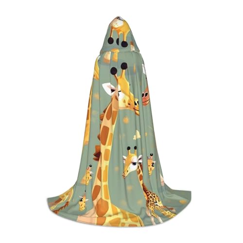 Niedlicher wilder Cartoon-Giraffen-Druck, mit Kapuze, Zauberer-Robe, Halloween, Umhang, Mittelalter-Renaissance, Cosplay, Weihnachten, Party-Outfits Niedlicher wilder Cartoon-Giraffen-Druck, mit Kapuze, Zauberer-Robe, Halloween, Umhang, Mittelalter-Renaissance, Cosplay, Weihnachten, Party-Outfits von EdWal