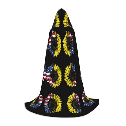 Sonnenblumen-Umhang mit amerikanischer Flagge, Zauberer-Umhang, Halloween-Umhang, Mittelalter-Renaissance, Cosplay, Weihnachten, Party-Outfits Sonnenblumen-Umhang mit amerikanischer Flagge, Zauberer-Umhang, Halloween-Umhang, Mittelalter-Renaissance, Cosplay, Weihnachten, Party-Outfits von EdWal