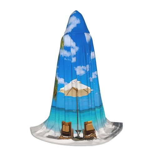 Weißer Strand, tropisches Meer, mit Kapuze, Zauberer-Robe, Halloween, Umhang, Mittelalter, Renaissance, Cosplay, Weihnachten, Party-Outfits Weißer Strand, tropisches Meer, mit Kapuze, Zauberer-Robe, Halloween, Umhang, Mittelalter, Renaissance, Cosplay, Weihnachten, Party-Outfits von EdWal