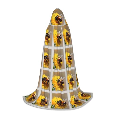 Zauberer-Robe mit Kapuze und Honigbiene und Blumendruck, Halloween-Umhang, Mittelalter, Renaissance, Cosplay, Weihnachten, Party-Outfits Zauberer-Robe mit Kapuze und Honigbiene und Blumendruck, Halloween-Umhang, Mittelalter, Renaissance, Cosplay, Weihnachten, Party-Outfits von EdWal