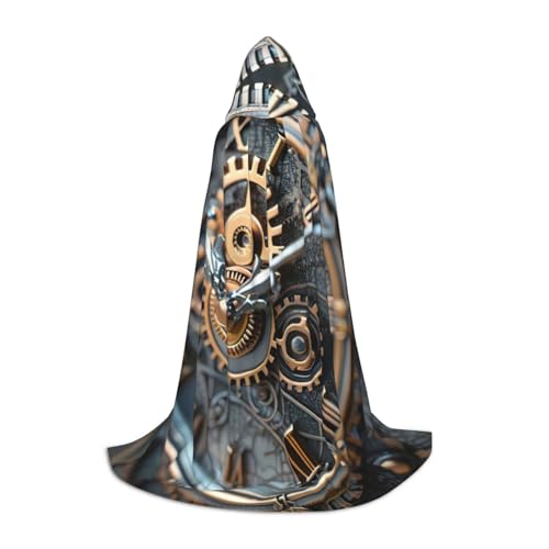 Zauberer-Robe mit Kapuze und Uhr-Zahnradaufdruck, Halloween-Umhang, Mittelalter, Renaissance, Cosplay, Weihnachten, Party-Outfits Zauberer-Robe mit Kapuze und Uhr-Zahnradaufdruck, Halloween-Umhang, Mittelalter, Renaissance, Cosplay, Weihnachten, Party-Outfits von EdWal