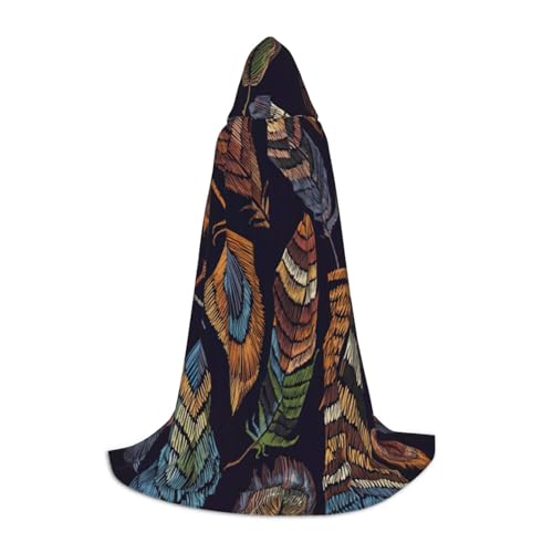 Zauberer-Robe mit Pfauenfeder-Druck, mit Kapuze, Halloween, Mittelalter, Renaissance, Cosplay, Weihnachten, Party Outfits Zauberer-Robe mit Pfauenfeder-Druck, mit Kapuze, Halloween, Mittelalter, Renaissance, Cosplay, Weihnachten, Party Outfits von EdWal